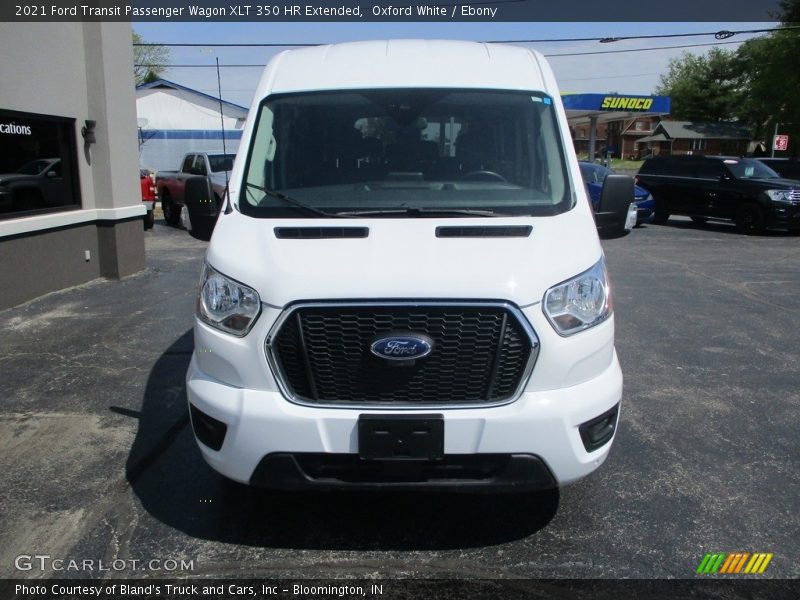 Oxford White / Ebony 2021 Ford Transit Passenger Wagon XLT 350 HR Extended