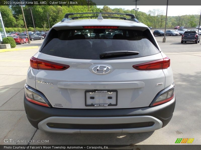 Cyber Silver / Black 2023 Hyundai Kona SEL AWD