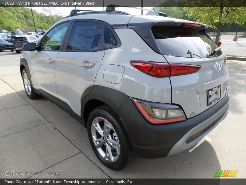 Cyber Silver / Black 2023 Hyundai Kona SEL AWD