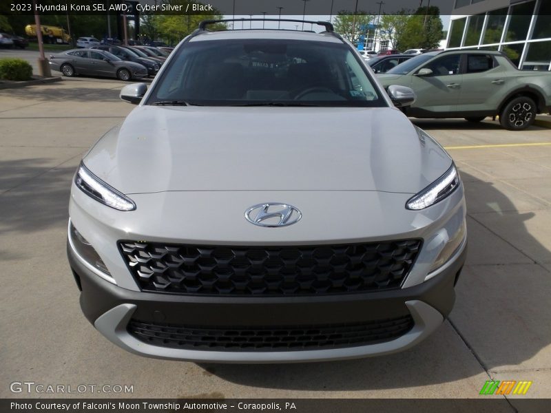 Cyber Silver / Black 2023 Hyundai Kona SEL AWD