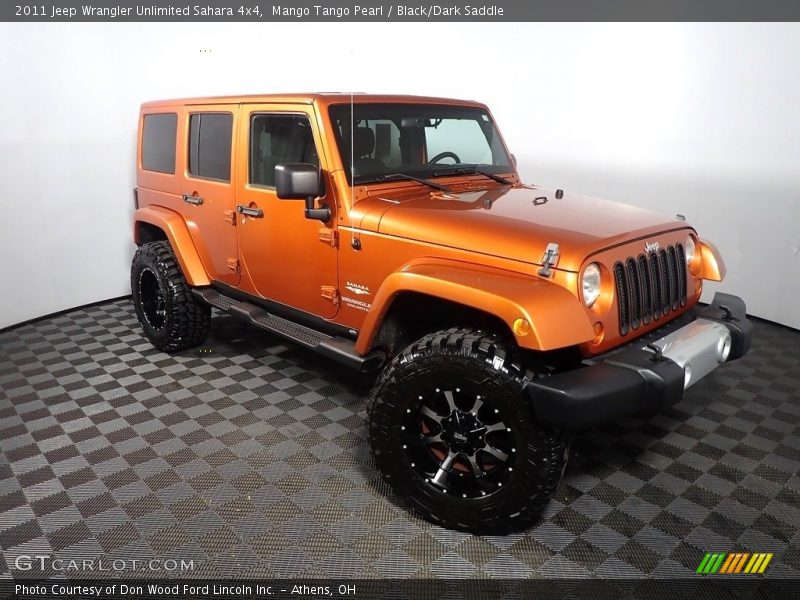 Mango Tango Pearl / Black/Dark Saddle 2011 Jeep Wrangler Unlimited Sahara 4x4