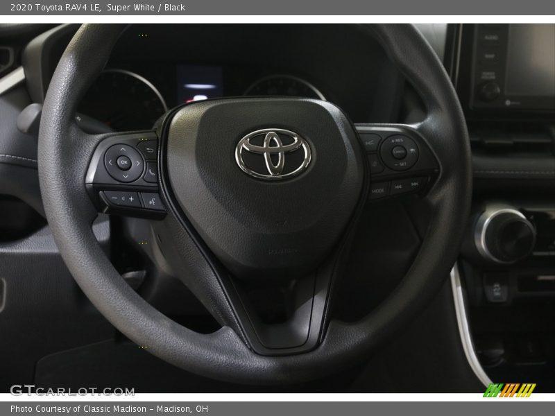 Super White / Black 2020 Toyota RAV4 LE