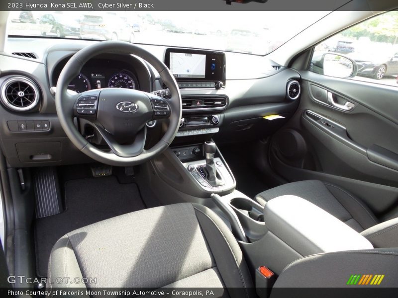 Cyber Silver / Black 2023 Hyundai Kona SEL AWD