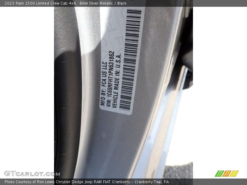 Billet Silver Metallic / Black 2023 Ram 1500 Limited Crew Cab 4x4