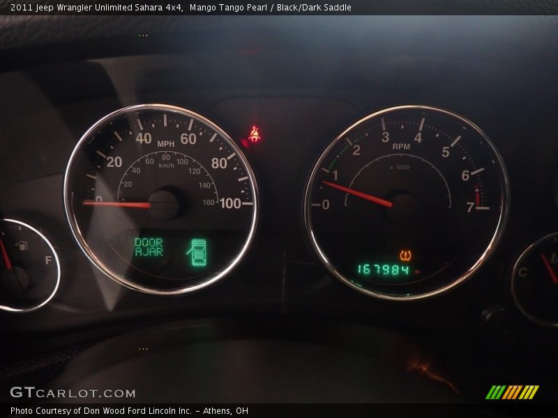Mango Tango Pearl / Black/Dark Saddle 2011 Jeep Wrangler Unlimited Sahara 4x4