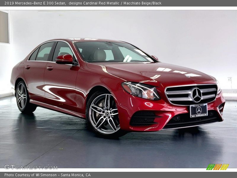 designo Cardinal Red Metallic / Macchiato Beige/Black 2019 Mercedes-Benz E 300 Sedan