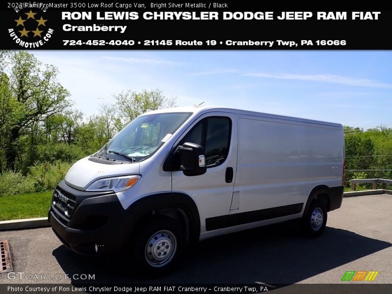 Bright Silver Metallic / Black 2023 Ram ProMaster 3500 Low Roof Cargo Van