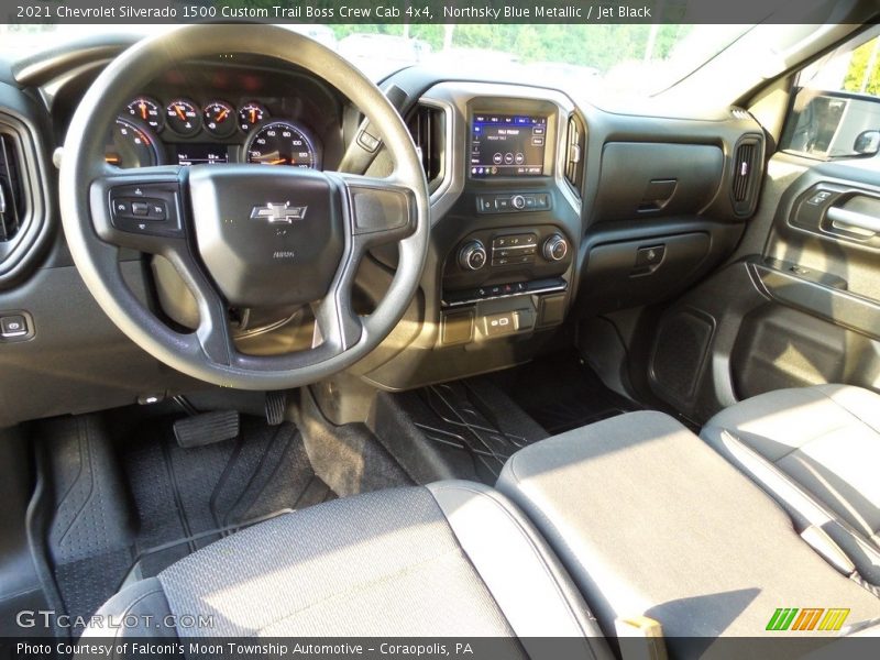 Northsky Blue Metallic / Jet Black 2021 Chevrolet Silverado 1500 Custom Trail Boss Crew Cab 4x4