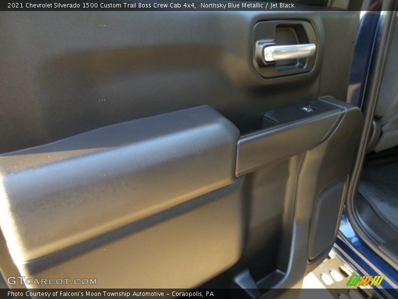 Northsky Blue Metallic / Jet Black 2021 Chevrolet Silverado 1500 Custom Trail Boss Crew Cab 4x4