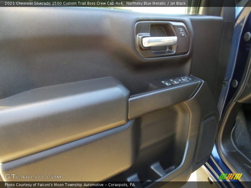 Northsky Blue Metallic / Jet Black 2021 Chevrolet Silverado 1500 Custom Trail Boss Crew Cab 4x4