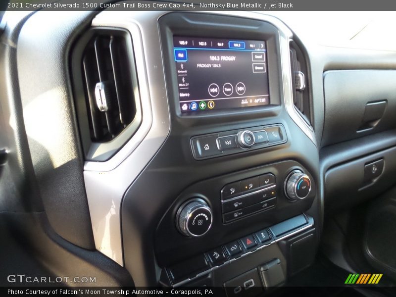 Northsky Blue Metallic / Jet Black 2021 Chevrolet Silverado 1500 Custom Trail Boss Crew Cab 4x4