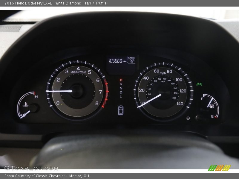 White Diamond Pearl / Truffle 2016 Honda Odyssey EX-L