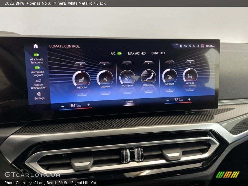 Controls of 2023 i4 Series M50
