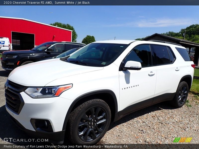 Summit White / Jet Black 2020 Chevrolet Traverse RS AWD