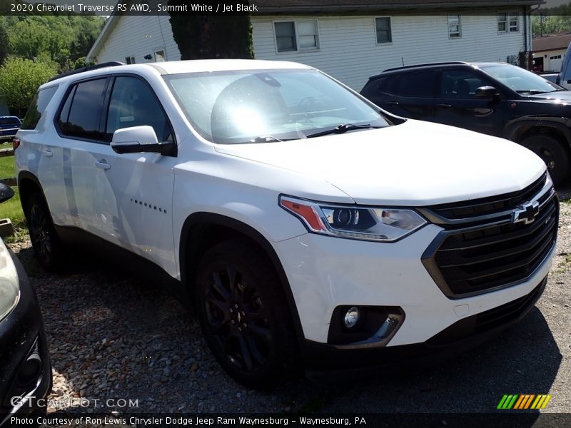Summit White / Jet Black 2020 Chevrolet Traverse RS AWD