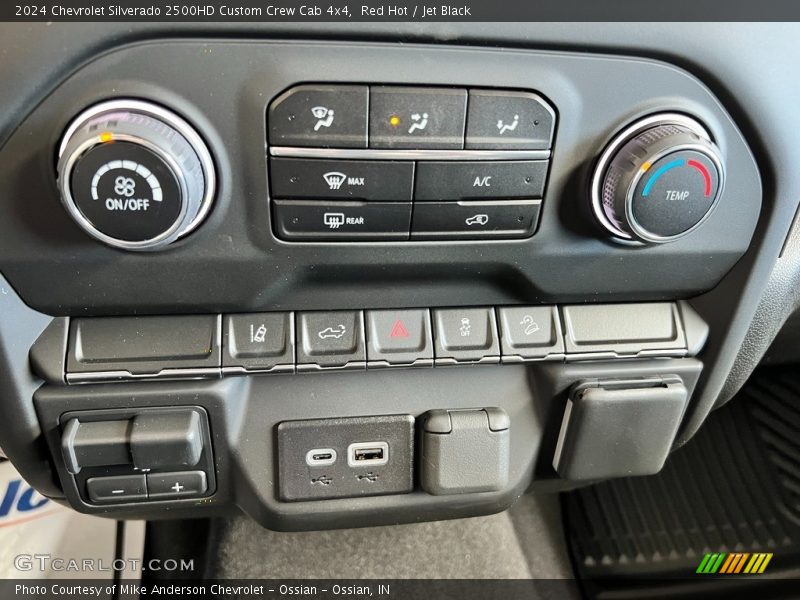 Controls of 2024 Silverado 2500HD Custom Crew Cab 4x4
