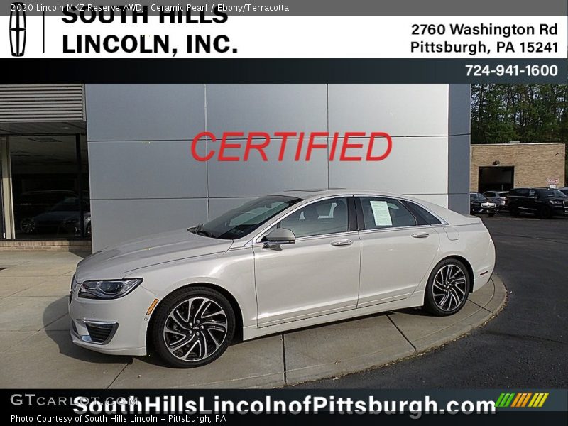 Ceramic Pearl / Ebony/Terracotta 2020 Lincoln MKZ Reserve AWD