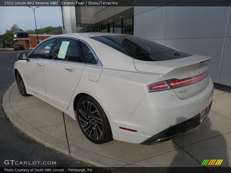 Ceramic Pearl / Ebony/Terracotta 2020 Lincoln MKZ Reserve AWD