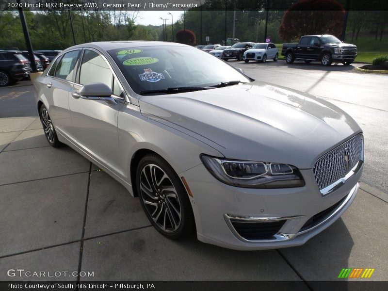 Ceramic Pearl / Ebony/Terracotta 2020 Lincoln MKZ Reserve AWD