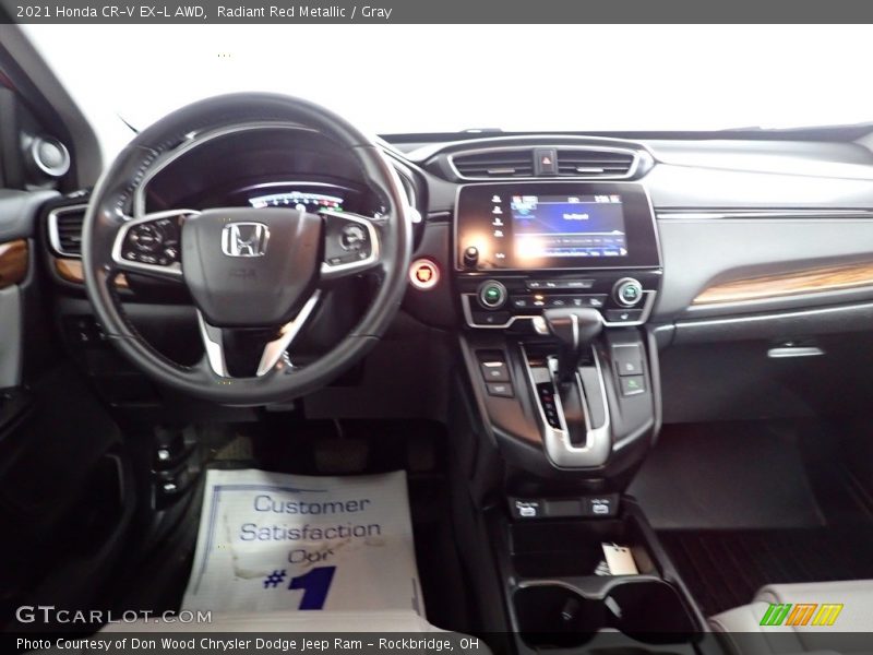 Radiant Red Metallic / Gray 2021 Honda CR-V EX-L AWD