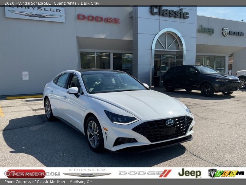 Quartz White / Dark Gray 2020 Hyundai Sonata SEL