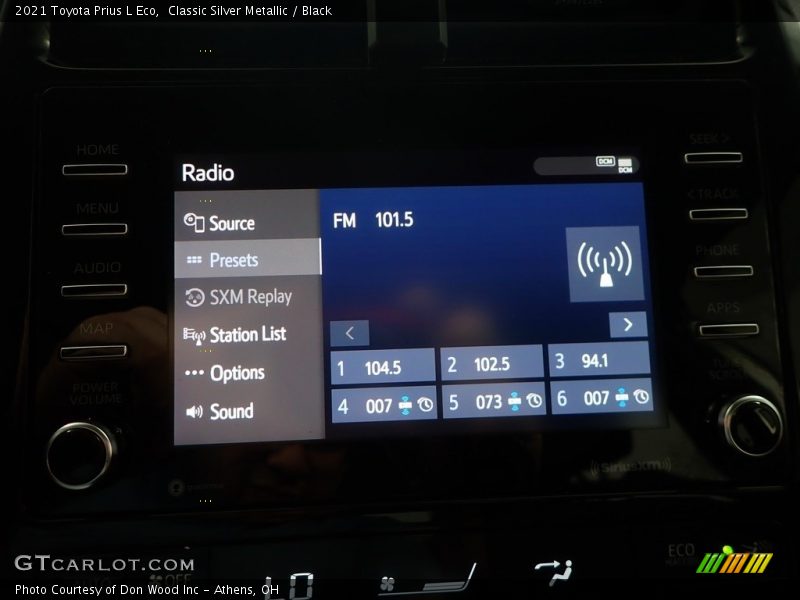 Classic Silver Metallic / Black 2021 Toyota Prius L Eco