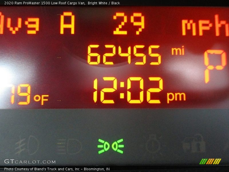 Bright White / Black 2020 Ram ProMaster 1500 Low Roof Cargo Van