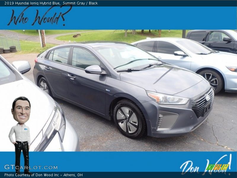 Summit Gray / Black 2019 Hyundai Ioniq Hybrid Blue