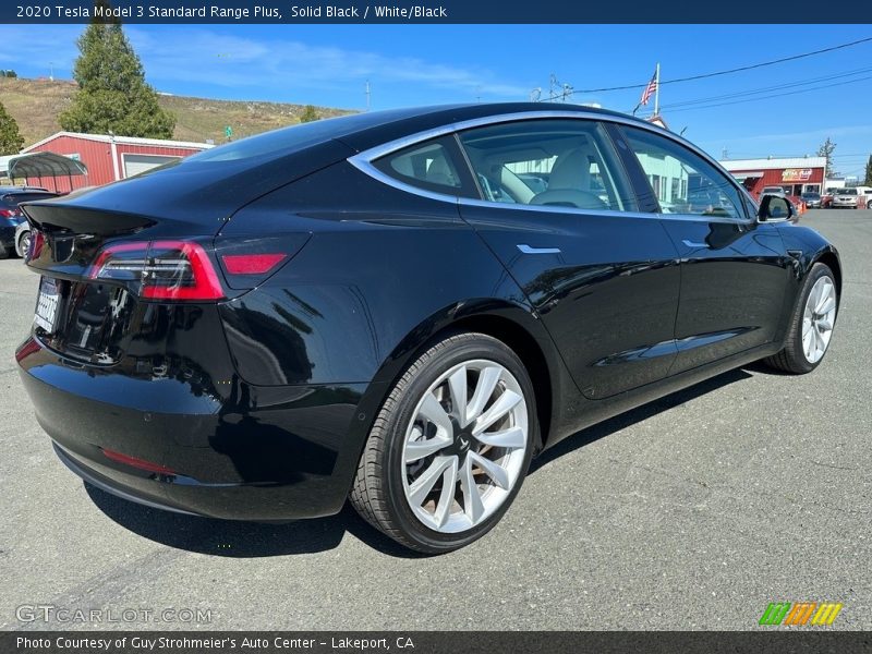 Solid Black / White/Black 2020 Tesla Model 3 Standard Range Plus