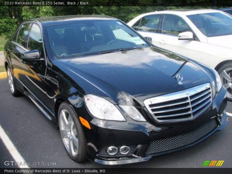 Black / Black 2010 Mercedes-Benz E 350 Sedan