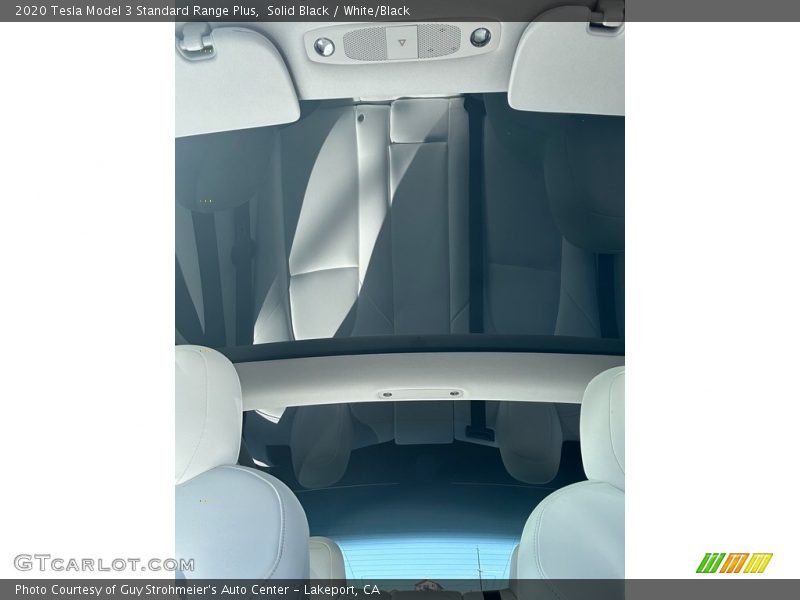 Solid Black / White/Black 2020 Tesla Model 3 Standard Range Plus