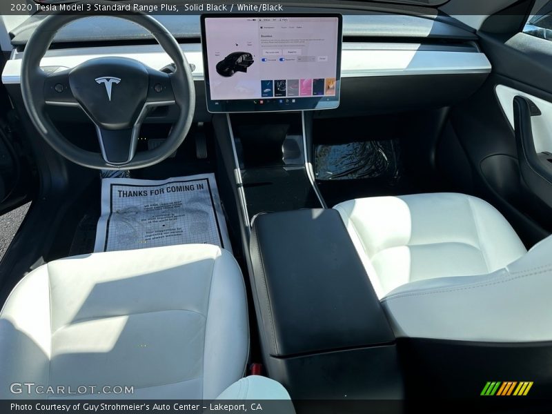 Front Seat of 2020 Model 3 Standard Range Plus