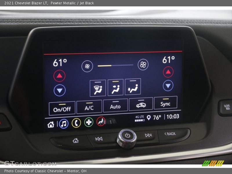 Controls of 2021 Blazer LT