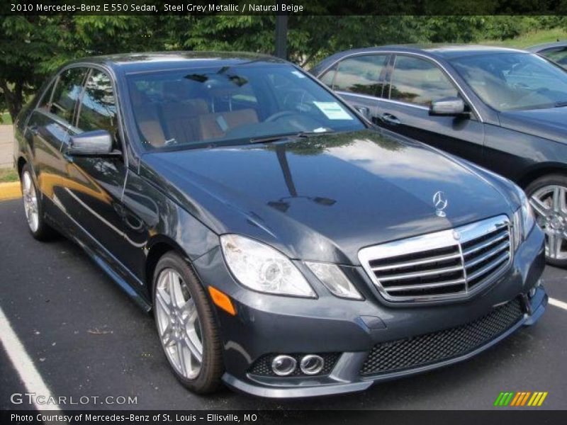 Steel Grey Metallic / Natural Beige 2010 Mercedes-Benz E 550 Sedan