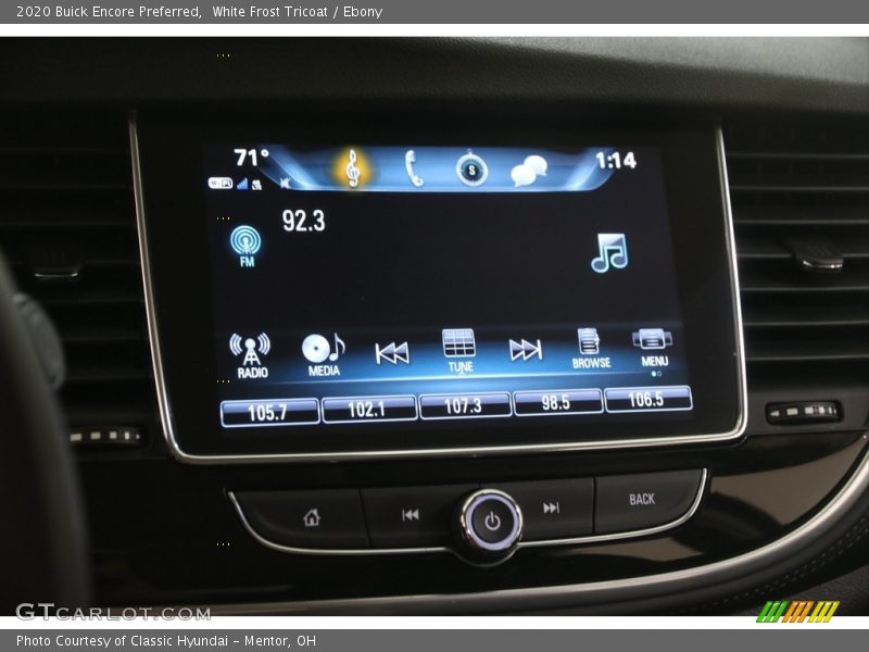White Frost Tricoat / Ebony 2020 Buick Encore Preferred