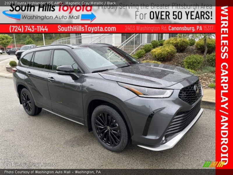 Magnetic Gray Metallic / Black 2023 Toyota Highlander XSE AWD