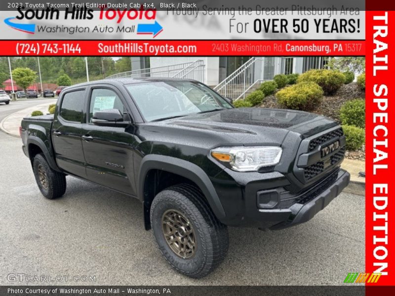 Black / Black 2023 Toyota Tacoma Trail Edition Double Cab 4x4