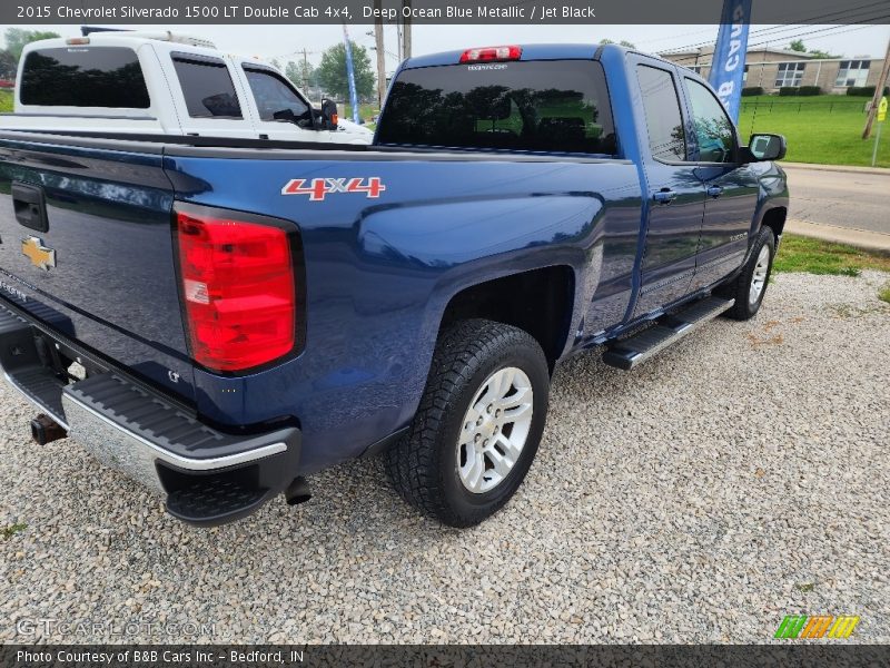 Deep Ocean Blue Metallic / Jet Black 2015 Chevrolet Silverado 1500 LT Double Cab 4x4