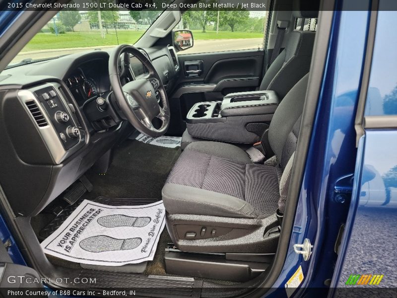 Deep Ocean Blue Metallic / Jet Black 2015 Chevrolet Silverado 1500 LT Double Cab 4x4