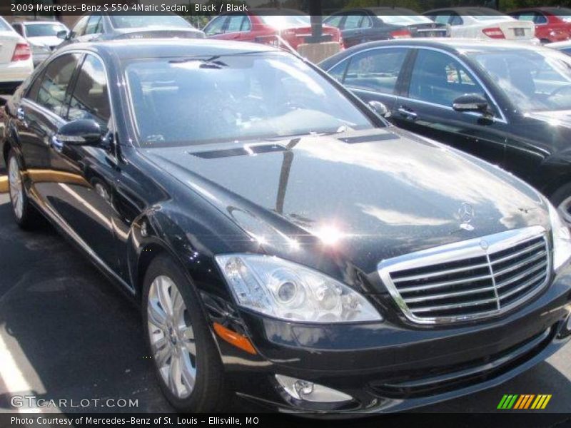 Black / Black 2009 Mercedes-Benz S 550 4Matic Sedan