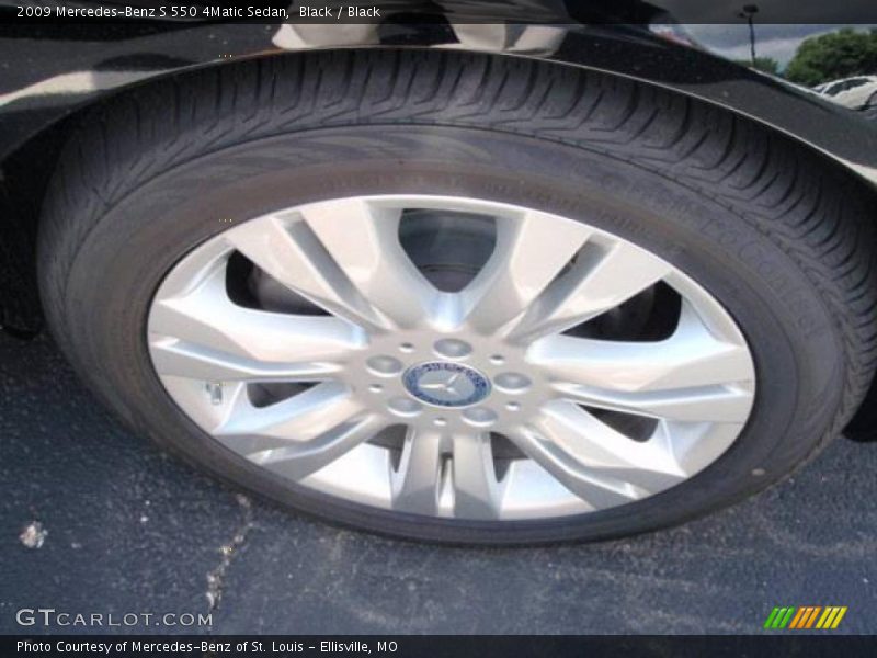 Black / Black 2009 Mercedes-Benz S 550 4Matic Sedan