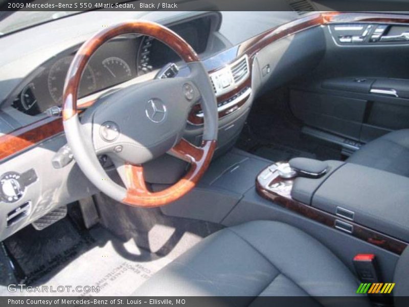 Black / Black 2009 Mercedes-Benz S 550 4Matic Sedan
