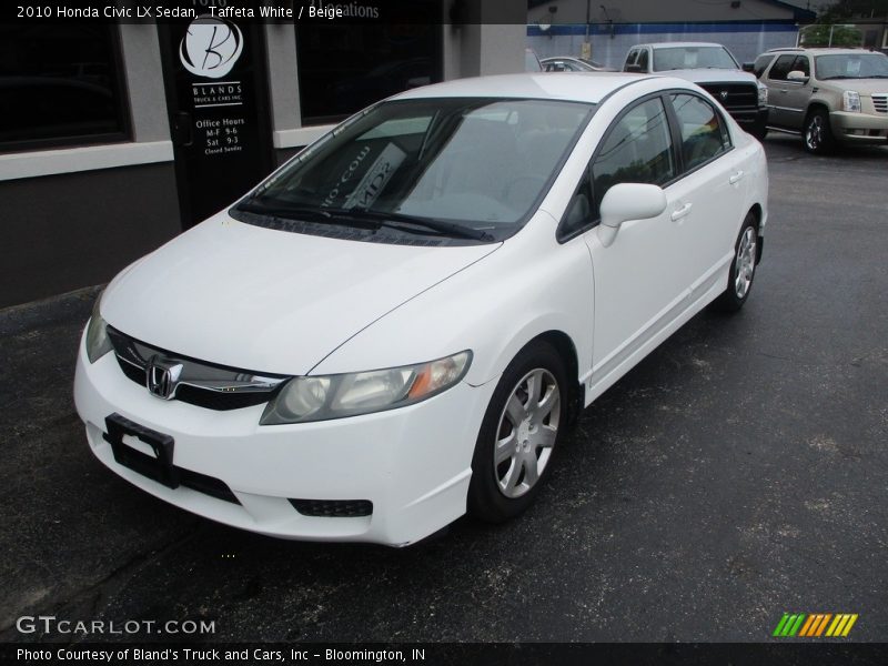 Taffeta White / Beige 2010 Honda Civic LX Sedan