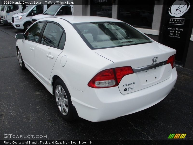 Taffeta White / Beige 2010 Honda Civic LX Sedan