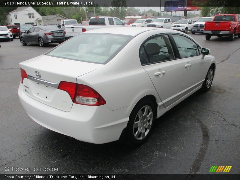 Taffeta White / Beige 2010 Honda Civic LX Sedan