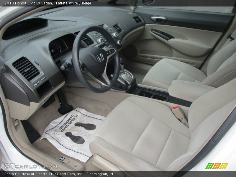 Taffeta White / Beige 2010 Honda Civic LX Sedan