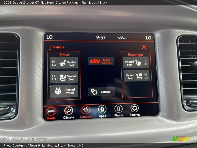 Controls of 2023 Charger GT Plus Hemi Orange Package