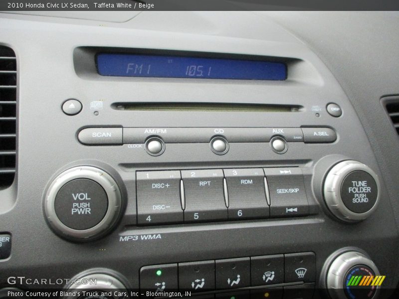 Taffeta White / Beige 2010 Honda Civic LX Sedan