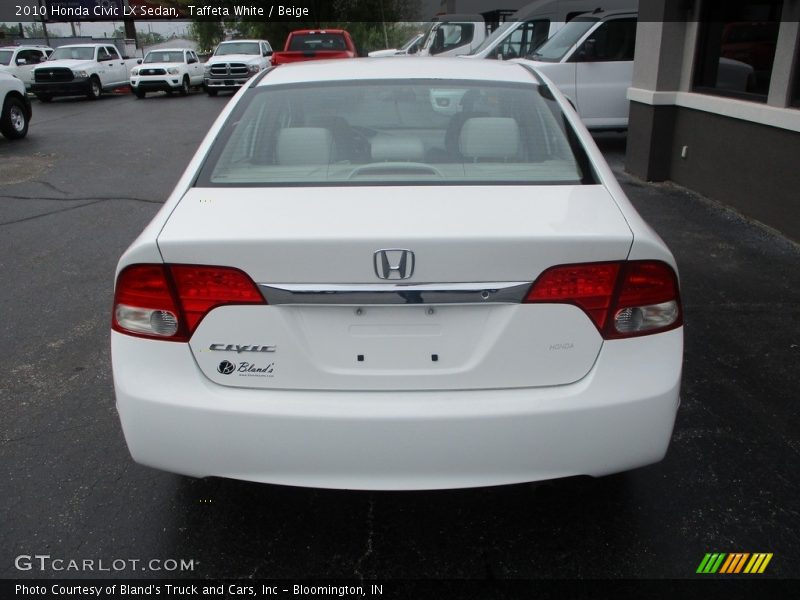 Taffeta White / Beige 2010 Honda Civic LX Sedan