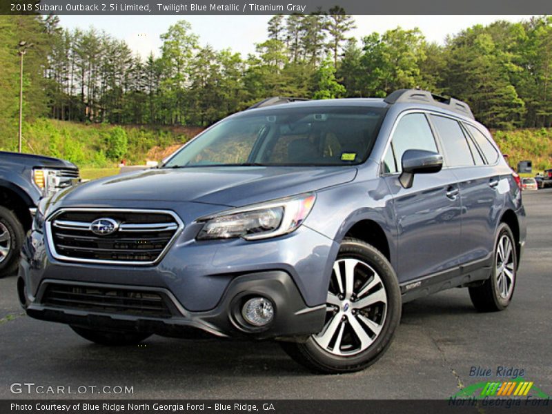 Twilight Blue Metallic / Titanium Gray 2018 Subaru Outback 2.5i Limited